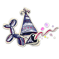 Party hat decal