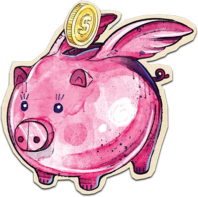 Guarantee piggy bank