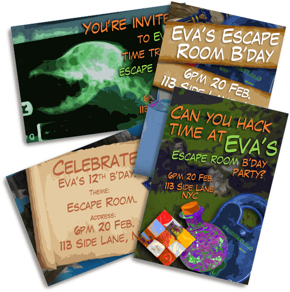 Escape Quest Invitations