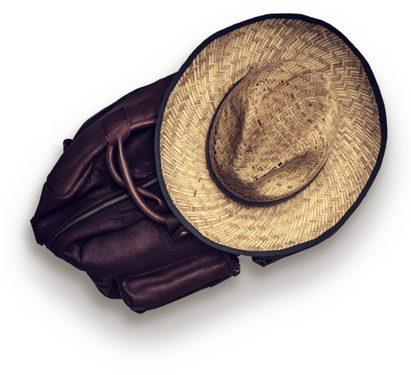 Hat and bag of themes