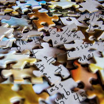 Hidden message on jigsaw puzzle