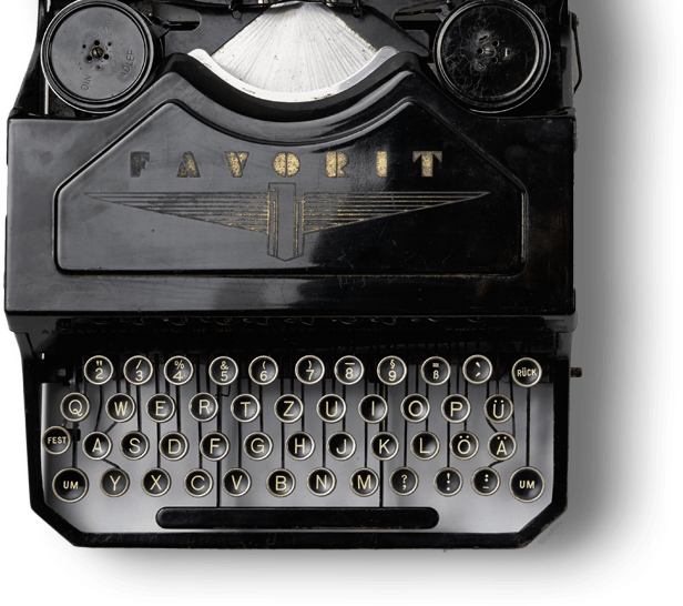 Old black typewriter bkg