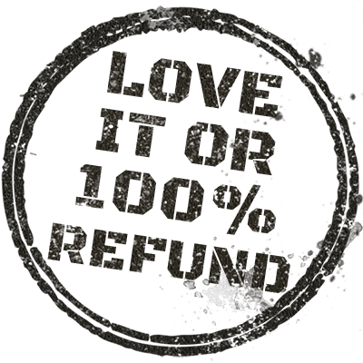 Full money back guarantee decal